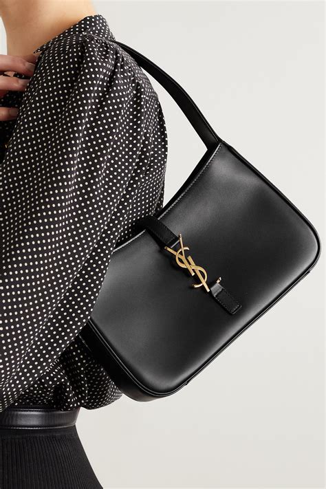 are ysl bags real leather|ysl shoulder bag black.